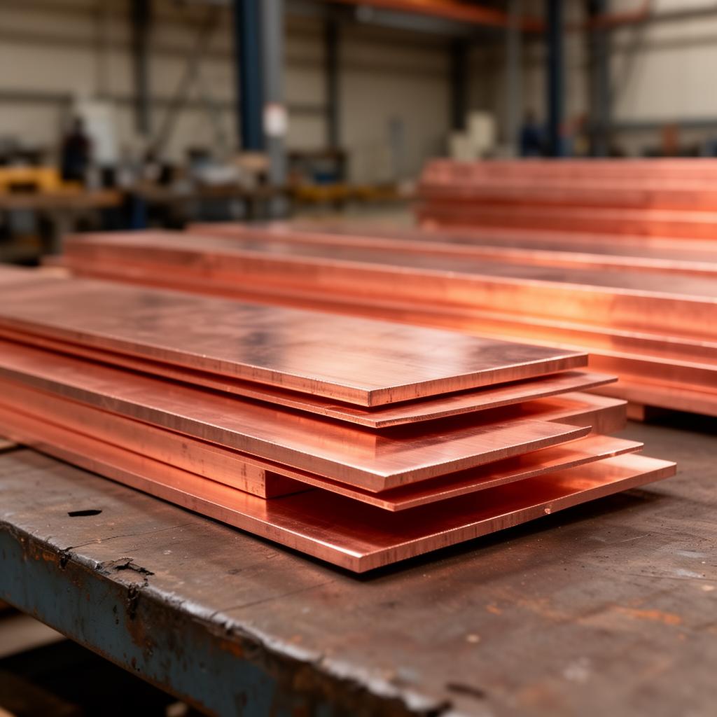 Copper busbar stock for power distribution